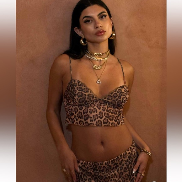 Princess Polly leopard maxi skirt set - Picture 1 of 4